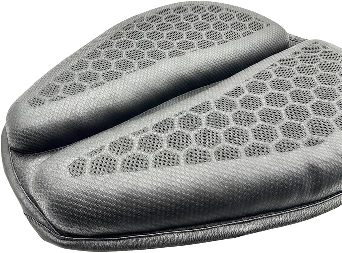 Motorcycle Gel Seat Cushion - 3D Honeycomb Shock-Absorbing Breathable Seat Cover - Waterproof & Sunscreen Bike Seat Pad