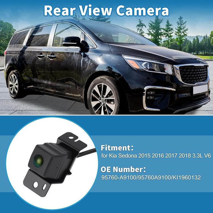 Rear View Camera for Kia Sedona 2015 2016 2017 2018 3.3L V6 Park Assist Backup Reverse Camera Replace 95760-A9100/95760A9100/KI1960132