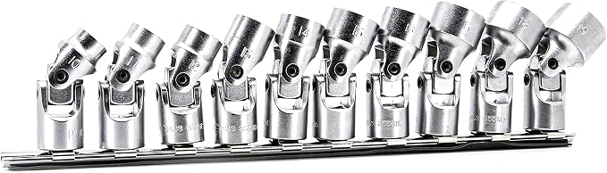 Genius Tools 10PC 3/8" Dr. Metric Universal Hand Socket Set (12-Point) - US-310M
