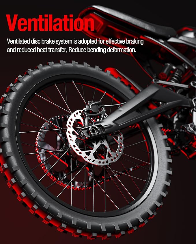 Heavy-Duty 203 mm Thickened Stainless Steel Front & Rear Brake Disc Rotor for Talaria Road Legal TL45, Sting Offroad TL3000 - Enhanced Cooling & Durability
