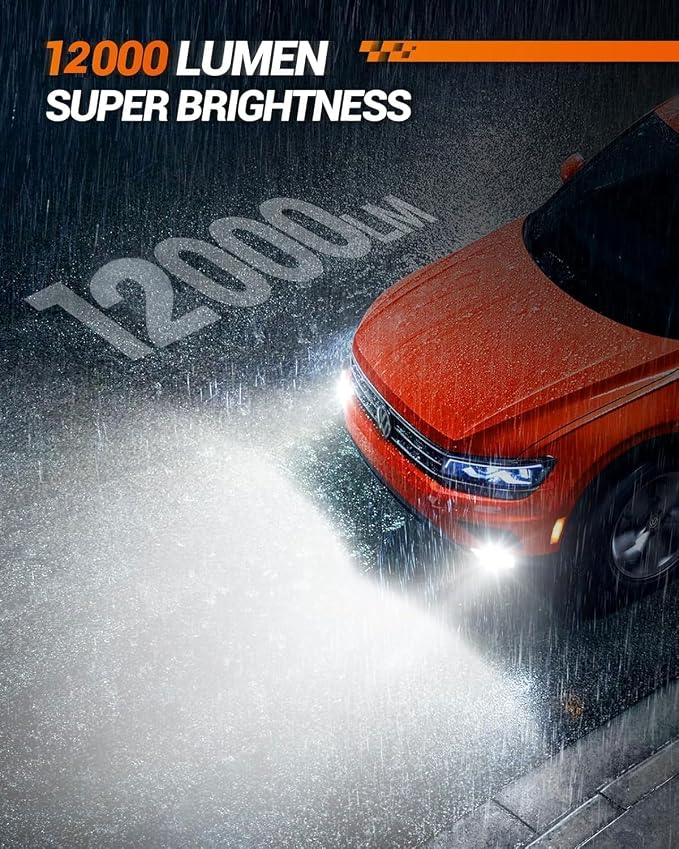 SEALIGHT 9145 LED Fog Light Bulbs, 12000LM 6500K Cool White Fog Lights, 24W 5530 CSP Chips 9145/9140/H10 Fog Light LED Bulbs, Front Fog Lamps for car, trucks, SUVS, Non-polarity, Pack of 2