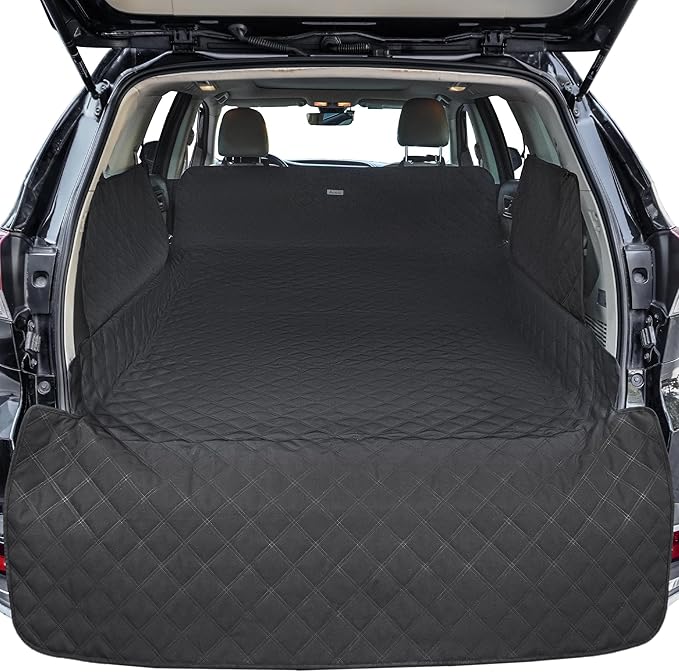 ALLANSING Extra Long SUV Cargo Liner for Dogs - Heavy-Duty 900D Oxford Waterproof Pet Cargo Protector with All-Round Protection & TPU Suction Cups, Fits Full-Size SUVs and Minivans