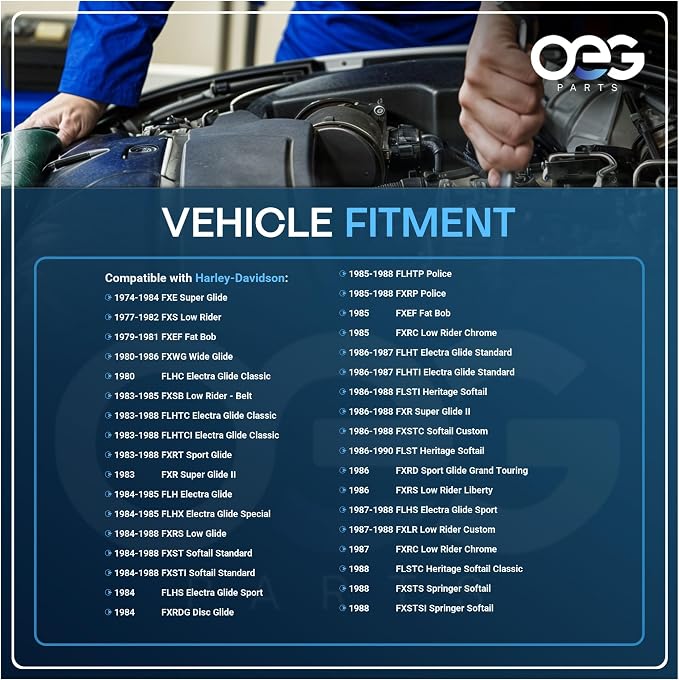 OEG Parts New Starter Compatible with Harley Davidson FXDG FLT 1983, FXR FXRT FLHTCI FLHTC 1983-88, FLST 1986-90, FXLR 1987-88, FXSTSI FXSTS FLSTC 1988, FLHT FLHTI 1986-87 31570-73T S10841 3157073C