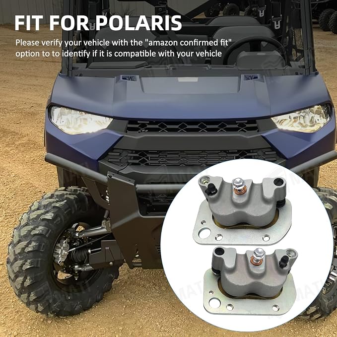 M MATI Front Left Right Brake Calipers for Polaris Ranger 500 570 700 EV LEV Sportsman ACE 325 570 900 GEM EM1400 LSV MVRS 700 800 1912123 1912124 1912125