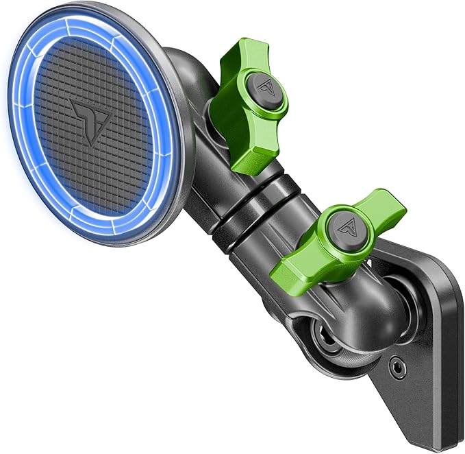 Tackform Link Vent Mount Magnetic Phone Holder - Compatible with MagSafe, BlueCruise, 2021-2025 Ford F150 & Raptor, 2023-2025 Ford Super Duty | Aluminum | 3.5" Arm | Green