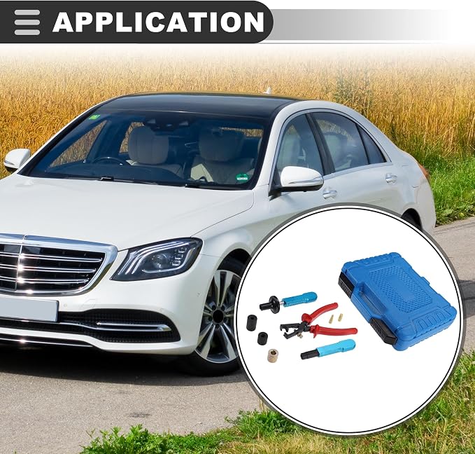 Motoforti Fuel Injector Seal Replacer Tool, Fuel Injector Ring Tool, for BMW, Metal, Silver Tone