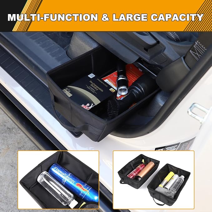 Car Under Seat Storage Box Tray Compatible with Ineos Grenadier 2020-2024 Hidden Organizer Under Front Seat Oxford Cloth Tool Box Organizer Storage Box with Handle (1PCS)