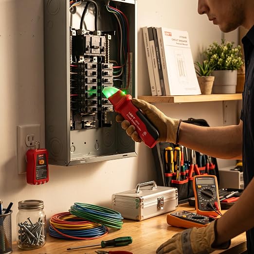 Professional Socket Tester with Sensitivity, Accurate Circuit Detection Outlet Diagnostic Tool