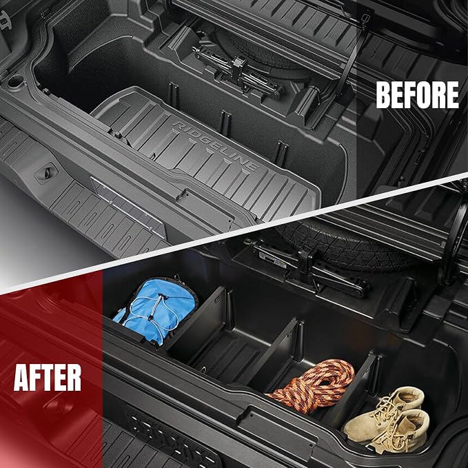 A & UTV PRO Cargo Trunk Divider for 2017-2025 Honda Ridgeline Accessories Truck Bed Divider Trunk Organizers Bed Storage, Replace OEM # 08U35-T6Z-100