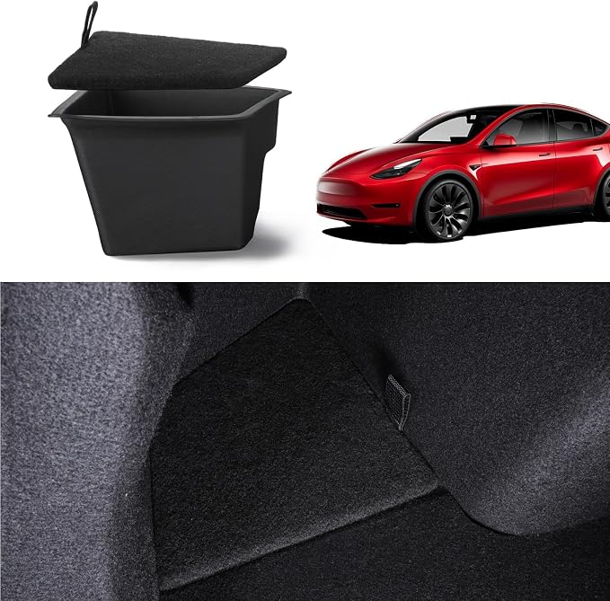 BASENOR 2023 2022 2021 Tesla Model 3 Trunk Storage Bins and Model 3 Lower Center Console Organizer