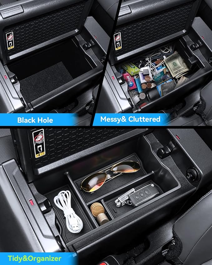 BIXUAN 2026 RAV4 Center Console Organizer for 2026 Toyota RAV4 (LE/SE/XLE Premium/Woodland/XSE/Limited) Armrest Box Insert Middle Console Storage Box 2026 RAV4 Accessories