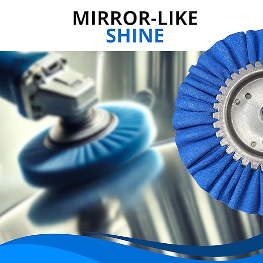 8 Pack Aluminum Polishing Kit - 8 Inch Buffing Wheel Rake for Angle Grinder Metal Polishing Wheel for Mirror Finish Aluminum Buffing Wheel Kit and Polishing Compound