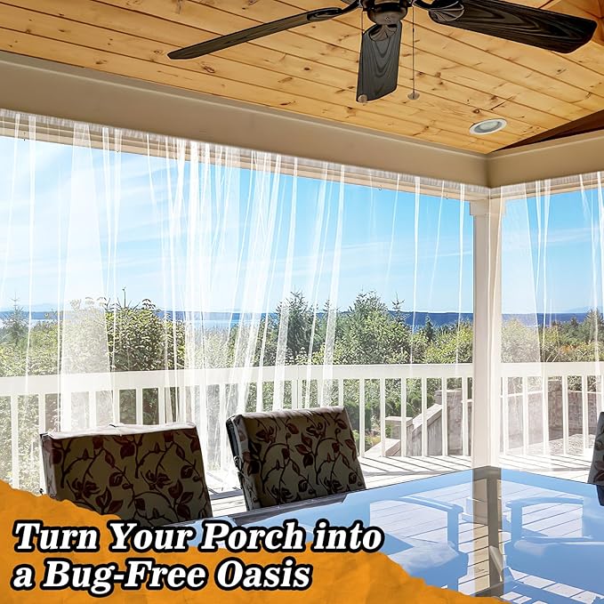33x10ft Large Mosquito Net - Mesh Netting for Garden Skin and Plants Protection, Patio Bird Bug Screen, White