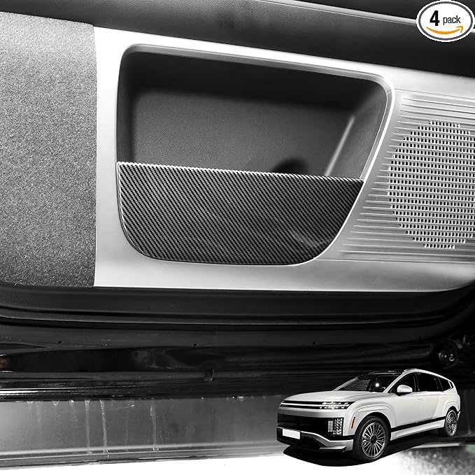 YOUTOOCAR Door Kick Panel Protector Covers Compatible with Hyundai IONIQ 9 Accessories (Carbon Fiber Pattern)