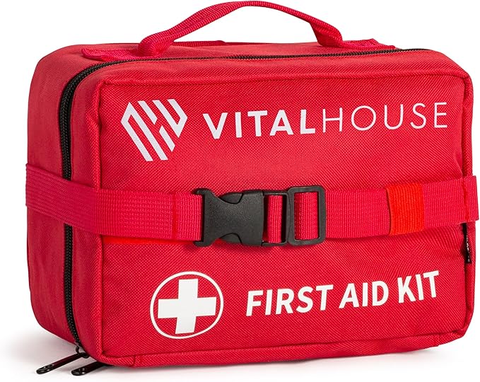 First Aid Kit 346 Piece with Tourniquet | Vital House Physician-Designed Emergency & Trauma Supplies for Home, Car, Travel, Camping & Hiking