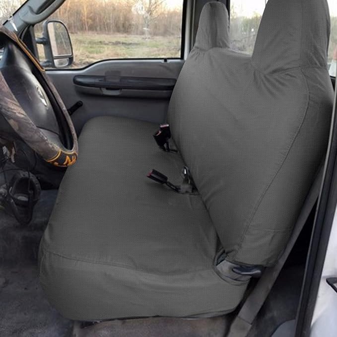 SAPUBK Custom-Fit Front Bench Seat Cover Replace for 1999-2007 Ford F250 F350 F450 F550, Waterproof 600D Oxford Cloth Interior Seat Cover Accessories(Machine Washable)