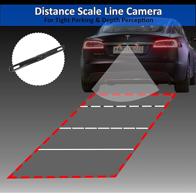 Pyle Car Rearview Backup Camera-Reverse Parking Sensor,HD 7" LCD Mirror Screen Monitor,Distance Scale Line,Waterproof,Night Vision,170 Wide Angle Lens& Swivel Angle Cam-PLCM7500_0(SG_B0748MJJGG_US)