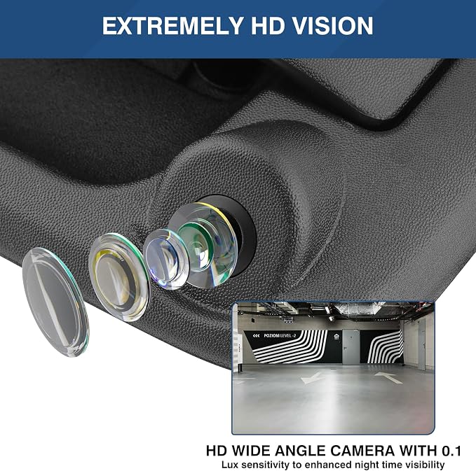 Tailgate Handle Backup Camera Fit for Ford F150 2004-2014,F250 F350 F450 F550 Super Duty 2008-2016,Explorer Sport Trac 2007-2010,Lincoln Mark LT 2006-2008 View Parking Camera 8l3Z-9943400-AC
