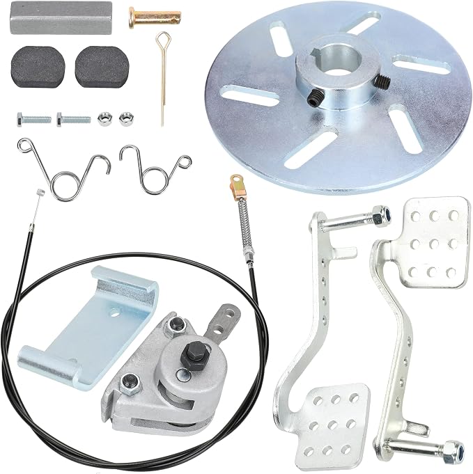 GREHUA Go Kart Brake Kit Compatible with Manco 9598 9597 Carter Yerf Dog, Mechanical Disc Brake Caliper with Go Cart Pedal kit for Predator 212 196cc 6.5hp Go Kart Parts with Bracket