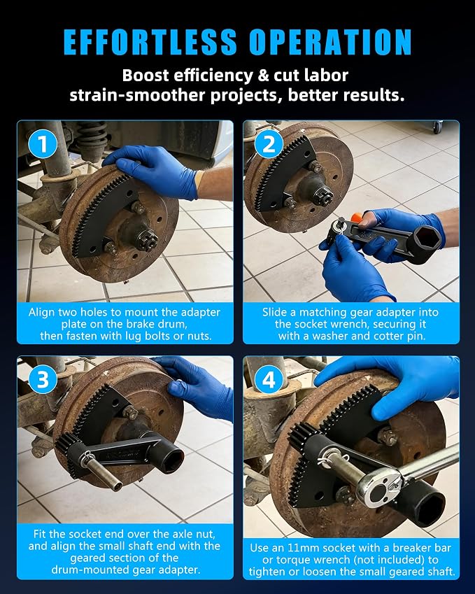 000133 Torque Multiplier Leverage Tool for VW Bug/Vo-lkswagen Beetle 1950-1979, 36mm Axle Nut & Flywheel Gland Nut Removal/Installation Tool