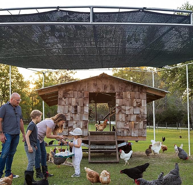 Shade Cloth - 70-90% Sunblock Net for Garden Patio,Shade Sails for Plants Greenhouse Outdoor Pergola Lawn Sun Shade Cloths for Kennel Chicken Coop Easier to Hang Shade Net Cover