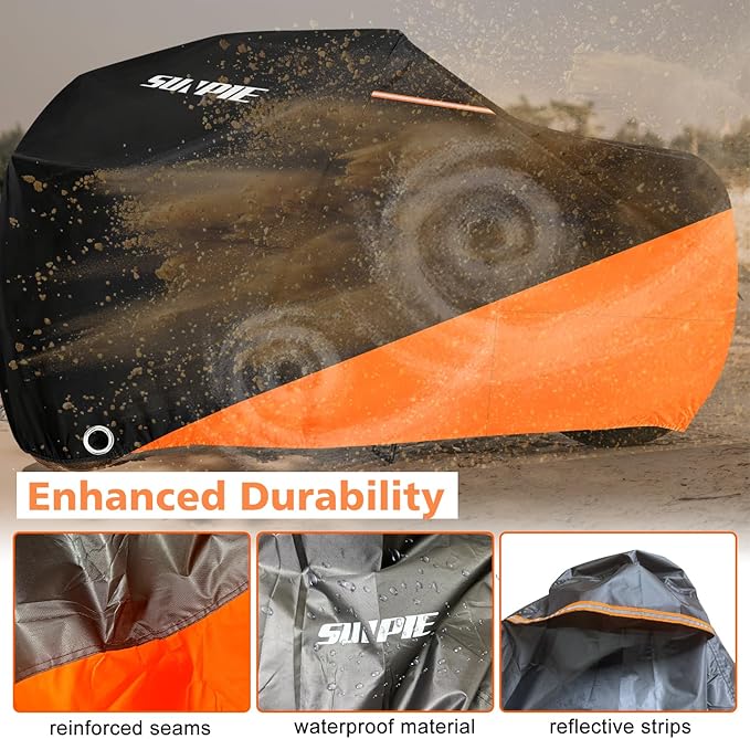 SUNPIE Motorcycle Cover for Kawasaki Ninja 400 500 650 1100SX Z500 Z600 Z650 Z900 Z1100, All Weather Protection Waterproof Outdoor Covers Motorbike Windproof Design UV Resistant Scratch Proof
