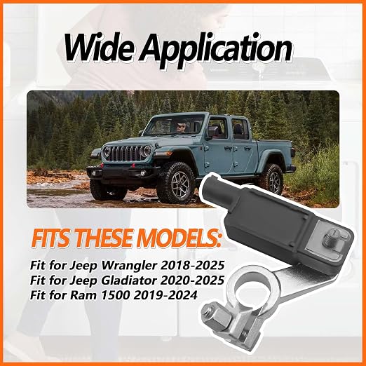 Battery Sensor Fit for Jeep Wrangler 2018-2025 Gladiator 2020-2025 for Ram 1500 2019-2024 Replace 68289207AA 68289207AB 68289207AC