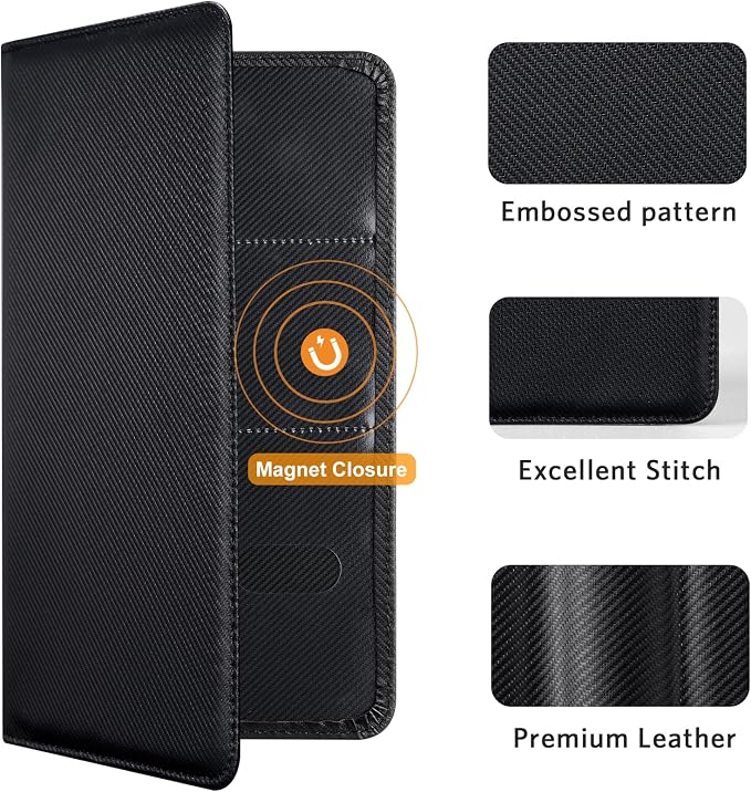 CoBak Car Registration and Insurance Holder - Vehicle Glove Box Car Organizer,Auto Truck Comparment Accessories Case with Magnetic Closure for Driver License,Cards