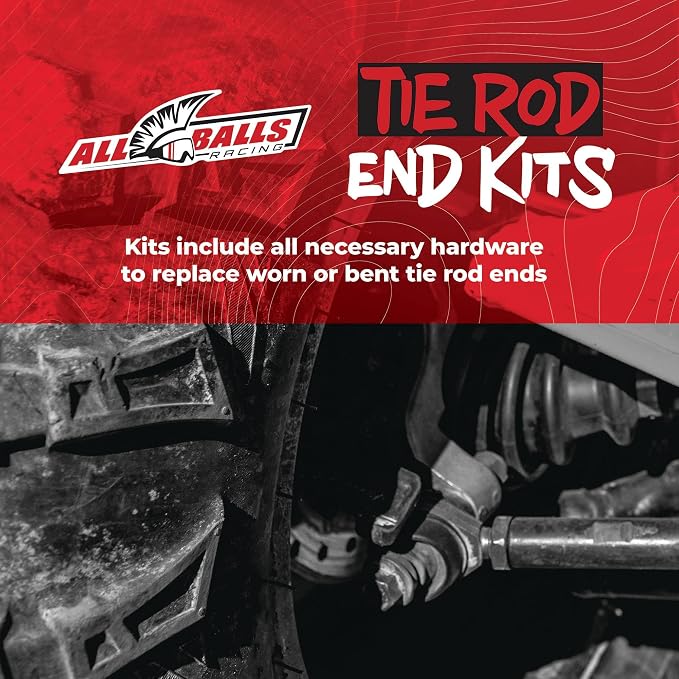 All Balls Racing Tie Rod End Kit (51-1102-R) Compatible with/Replacement For Pioneer 1000-5 2016, 2017, 2018, 2019, 2020,Pioneer 1000-5 LIMITED 2017,Red