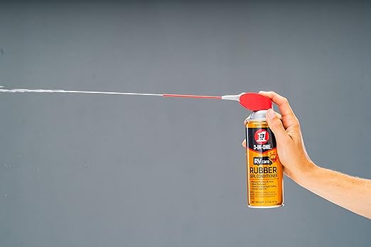 3-IN-ONE RVcare Slide-Out Silicone Lube with SMART STRAW SPRAYS 2 WAYS, 11 OZ & RVcare Rubber Seal Conditioner with SMART STRAW SPRAYS 2 WAYS, 11 OZ