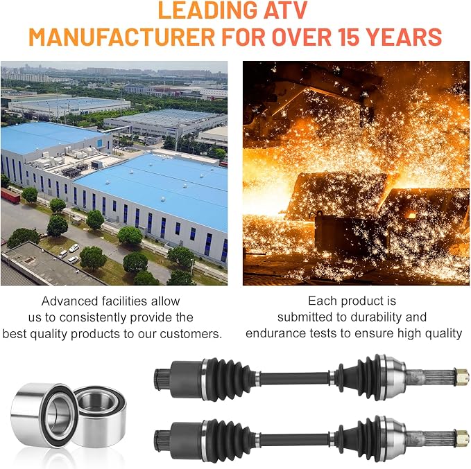 Rear CV Axle with Bearing for Polaris Sportsman 400 2011-2014, Sportsman 500 HO/EFI 2006-2013, Sportsman 800 2016-2014 (NON Touring/x2), Sportsman 570 2014, Replace for 1332935 1332421