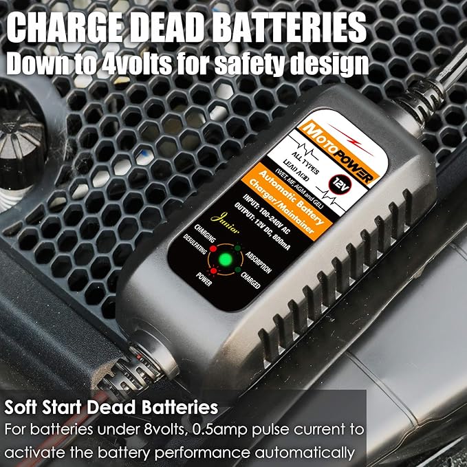 MOTOPOWER Vehicle Diagnostic Tool Battery Charger and Battery Tester