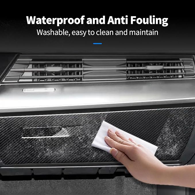 Center Console Co-Pilot Glove Box Panel Cover Protective Trim Compatible with Audi A3 8Y 2015-2020 2021 LHD, ABS Carbon Fiber Texture Glove Box Panel Cover