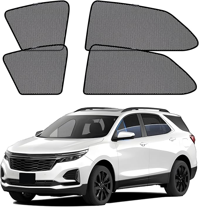 ZATOOTO Car Window Shades for Equinox 2018-2024, Car Window Cover for Baby Sun Shade Blocker Breathable Mesh Reduce UV Rays and Heat Insulation, Privacy Protection for Camping Rest