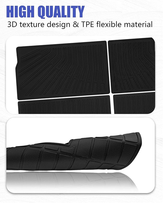 Cargo Liners Backrest Mat for Ford Expedition & Lincoln Navigator Accessories 2003-2017 with Hook&Loop Rear Trunk Mat Rear Seat Back Cover Protector All Weather Anti-Slip Split Dog Liner