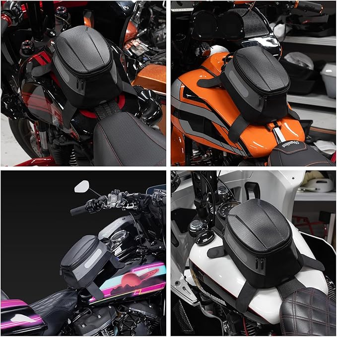 Magnetic Tank Bag 5.5L/1.5GAL Storage Capacity, Nylon and PP Material Waterproof Universal for Motorcycles - For Steel Tanks Only