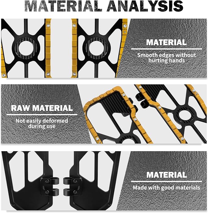 Motorcycle Floorboards Driver Footboards Wide Foot Pegs Board Pedal Compatible with Toouing Electra Road Street Glide Softail Road King Yellow Edge