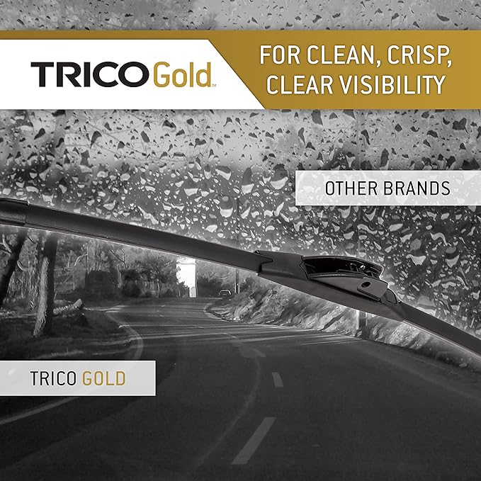 TRICO Gold 21" + 21" Premium Automotive Replacement Windshield Wiper Blades (Set of 2), Passenger and Driver Side All-Weather Beam Wiper Blades for Select Vehicle Models