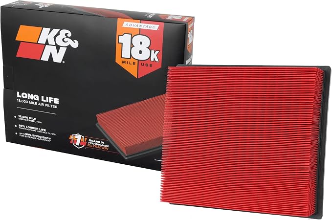 K&N Engine Air Filter: Long Life 18,000 Mile Replacement Air Filter: Compatible with 2014-2023 Toyota Truck and SUV V6/V8 (Tundra, Tacoma, Sequoia), KNA-5017