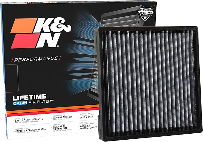 K&N LIFETIME Cabin Air Filter: Premium, Washable, Clean Air for your Cabin: Compatible with Select 2004-2026 Toyota/Subaru/Suzuki/Scion Vehicle Models, VF1013