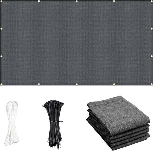 Cool Area Sun Shade Cloth with Grommets 6x6 FT Shade Panel Shade Tarp Screen Fabic for Outdoor Patio Pergola Cover Deck Garden, Dark Grey