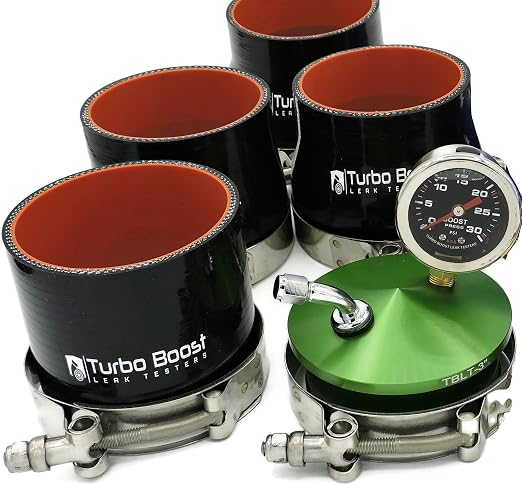 Shop Kit - Universal Intake Charge Pipe Pressure Test - 30 PSI Boost Gauge - 3" 3.25" 3.5" 4"…
