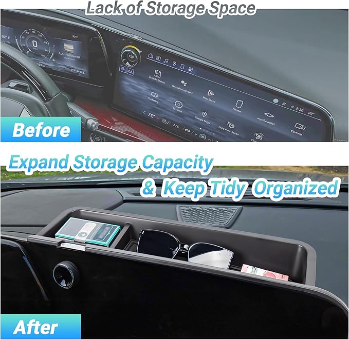 Center Console Organizer Dashboard Tray Compatible with 2024-2026 Chevy Traverse Accessories, Dashboard Storage Box for Sunglasses (Not Compatible with 2024 Chevy Traverse Limited)