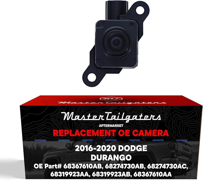 Master Tailgaters Replacement for Dodge Durango (2016-2020) Rear View Backup Camera OE Part # 68367610AB, 68274730AB, 68274730AC, 68319923AA, 68319923AB, 68367610AA