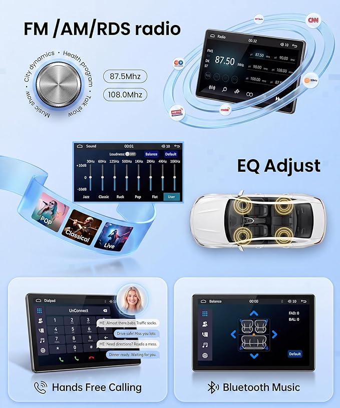 7 Inch Single DIN Flip Out Car Stereo with Wireless CarPlay & Android Auto-IPS Touchscreen, Bluetooth 5.0, Backup Camera, SWC, FM/AM Radio, Type-C Fast Charging | Universal Fit