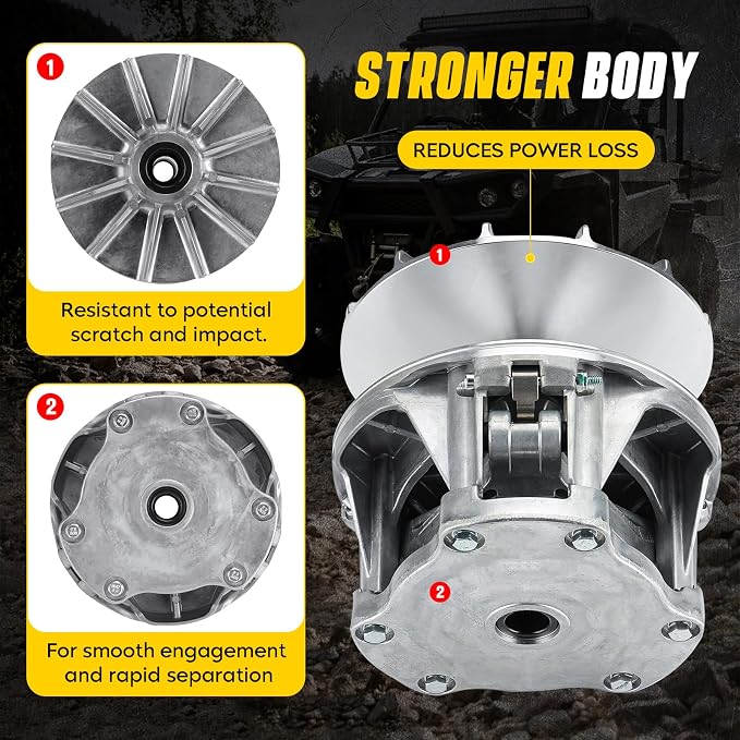 Primary Drive Clutch for Polaris Sportsman 400 450 500, Ranger 500, Scrambler 500, Magnum 325 330, Trail Boss/ATP 330 2002-2006, Replaces 1321976, Pretuned With Spring