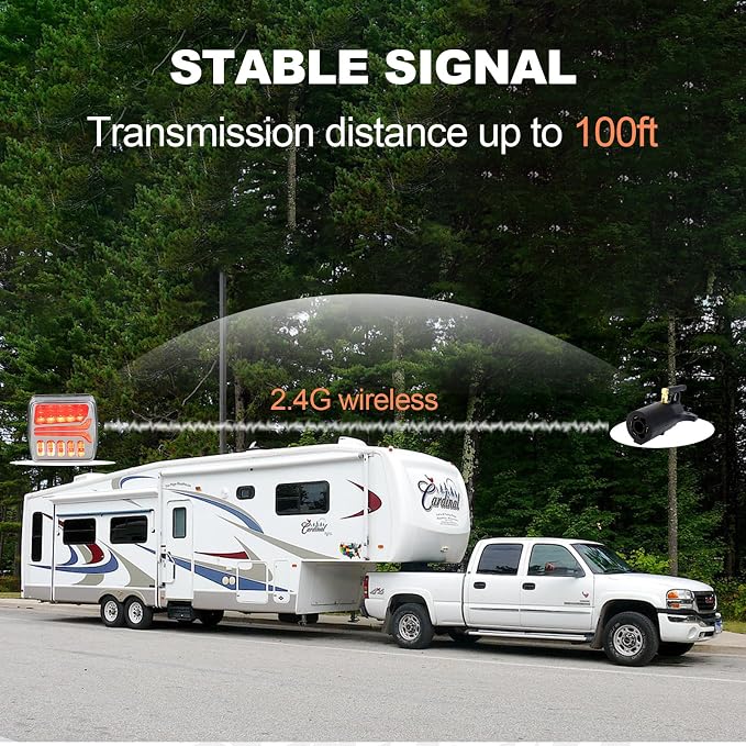 NeaLia Magnetic Wireless Trailer Lights, Rechargeable LED Trailer Light for Towing Truck, Waterproof Tail Tow Lights Kit for RV Camper Boat Caravan, Portable Turn Signal Brake Running Stop, Flood Beam