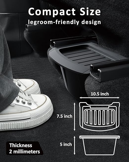for New Tesla Model Y Juniper Accessories 2025 2026 Rear Trash Can with Hinged Lid, Rear Center Console Garbage Bin, Backseat Storage Box Organizer