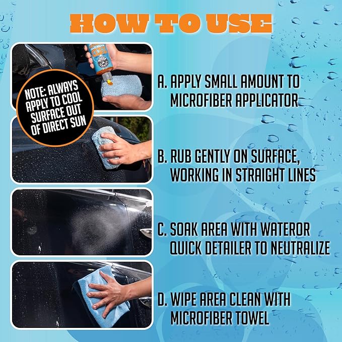 Chemical Guys Heavy Duty Water Spot Remover Gel for Paint, Glass, and Metal - Mineral and Water Spot Remover for Cars, Trucks, Motorcycles, RVs & More - 16 oz