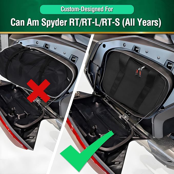 1 Piece Removable Side Saddlebag Luggage Storage Bag for Can Am Spyder RT, RT-L, RT-S (2011+) Accessories with Hand Strap